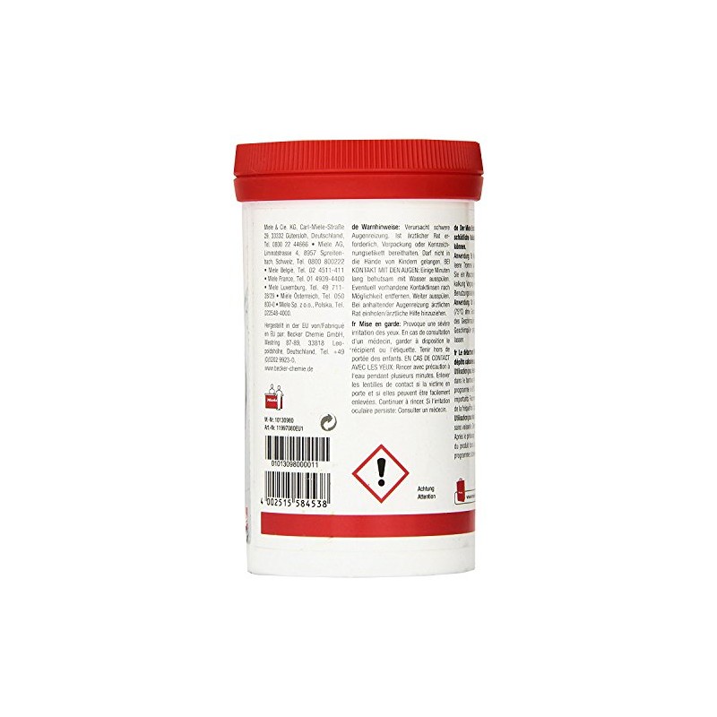 Miele Care Descaler Powder to clean and sanitize Washers, 09043380