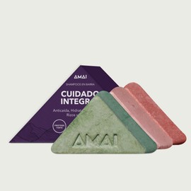 Set Shampoo en Barra AMAI Natural – Hidratante, Anticaída y Rizos Definidos – 3 Barras Sólidas Veganas, Sin Sulfatos, Ecológicas y Hechas en México