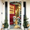 Saoplasa Christmas Door Cover with Cats 71 x 35 Inch