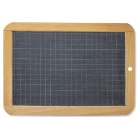 Maped Black Stone Slate Set (L) 260 x (H) 182 mm + Small Wooden and Felt Sponge Brush + 1 Box of 10 White Chalks