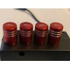OEM 4x RED FORD Tire Valve Stem Caps For Car,
