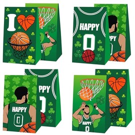 WPVTRA 12pcs B Basketball Party Favor Bags, Candy, Cookie Bags, Birthday Party Supplies, Decoration for B Basketball Birthday Party.