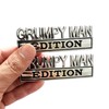 2pcs Grumpy Man Edition Emblem Badge Car Sticker for Universal