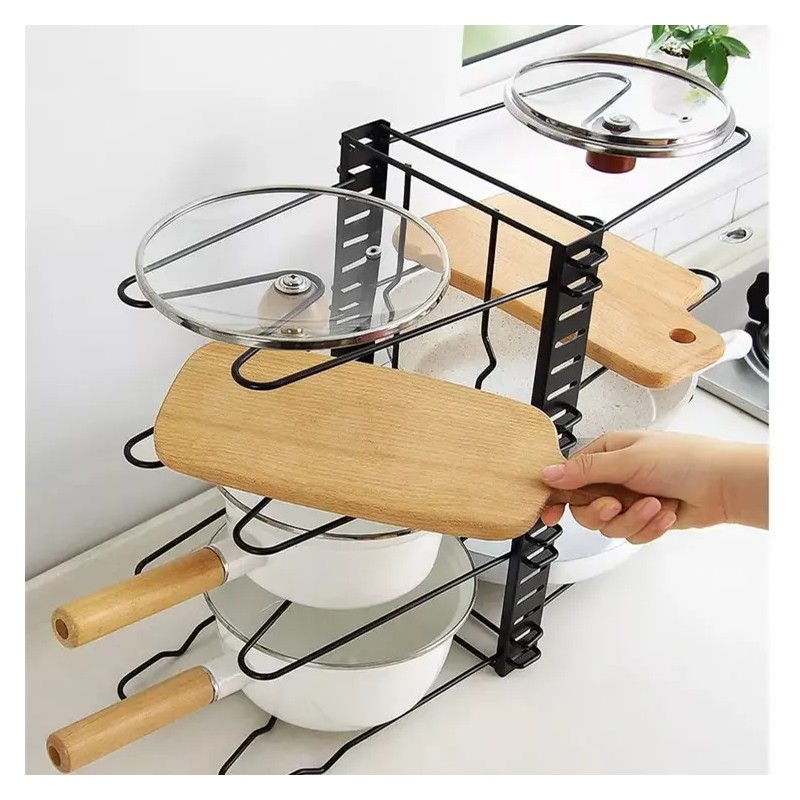 KH Estante Organizador Para Ollas Y Sartenes Ajustable Cocina