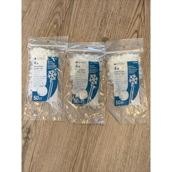 UTILITECH 4" SNOWFLAKE CABLE TIES UTLITECH 50 CT BAG P/N