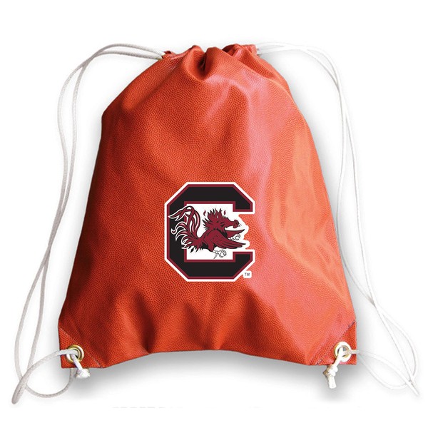 Zumer Sport South Carolina Gamecocks Basketball Leather Drawstring Bag -
