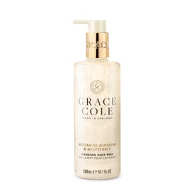 Grace Cole Nectarine Blossom and Grapefruit Hand Wash 300ml - Essential Oils - Moisturising Liquid Soap - Vegan and Cruelty Free, No SLS or Parabens - Made in England
