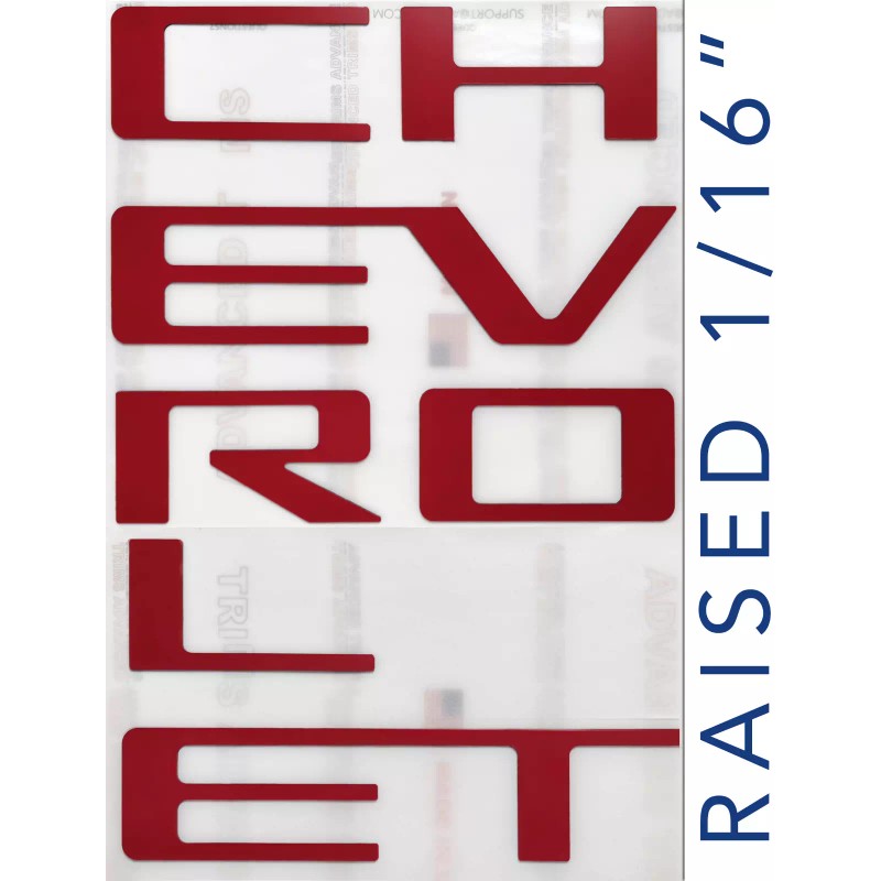 Advanced Trims Red Raised Plastic Tailgate Letters Inserts NEW CHEVY