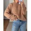 Antnation Womens Soft Fuzzy Knit Sweater Oversized Cozy Pullover Jumper