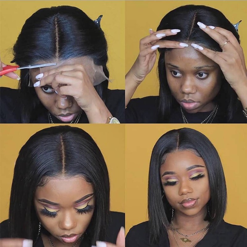 BIPLE Wig Cap Wig Lace Front Wigs Brazilian Hair Afro