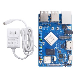 Orange Pi 4A 2GB/4GB Allwinner T527 with RISC-V Coprocessor Single Board Computer with eMMC Socket, Support WiFi 5/BT5.0, Development Board Run Ubuntu/Debian/Android 13 (4GB+Power Supply)