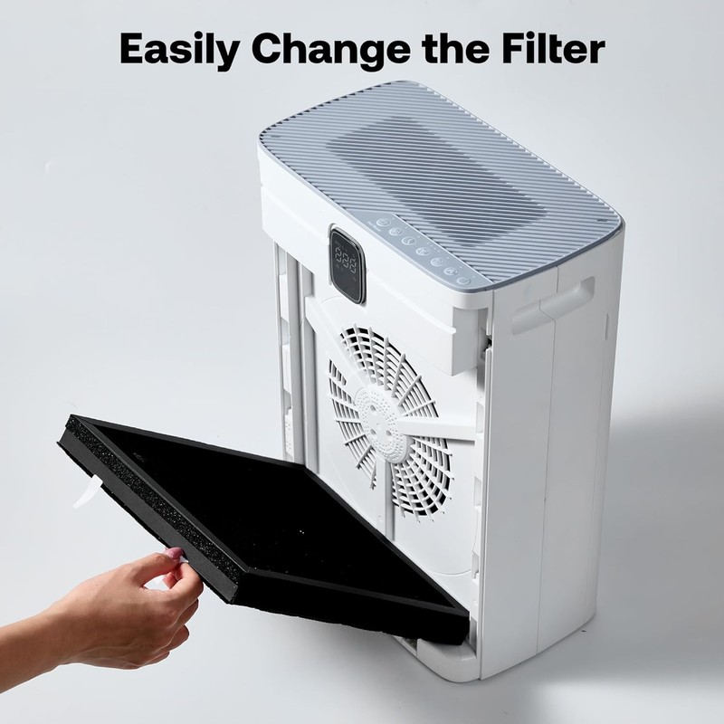 Trucozie T554 Air Purifier Replacement Filter and 4 Washable Pre-Filters