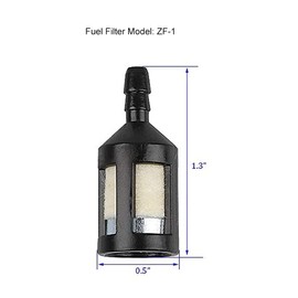 Huswell 4 Size 4-Feet-Long Small Engine Fuel Line Gas Hose Tube for Stihl Weedeater Craftsman Husqvarna String Trimmer Chainsaw Blower with Snap in Primer Bulb, Primer Pouland Bulb, Fuel Filter