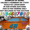Unbranded Plum w light blue #1's Racing Numbers Vinyl Decal