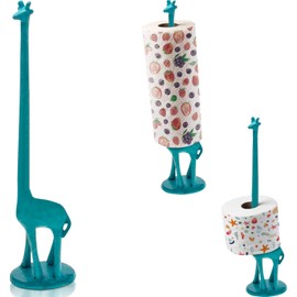 Giraffe Paper Towel Holder for Kitchen or Decorative Toilet Paper Stand for Bathroom - Unique Antique, Vintage, Whimsical Animal Design Roll Dispenser for Home Decor