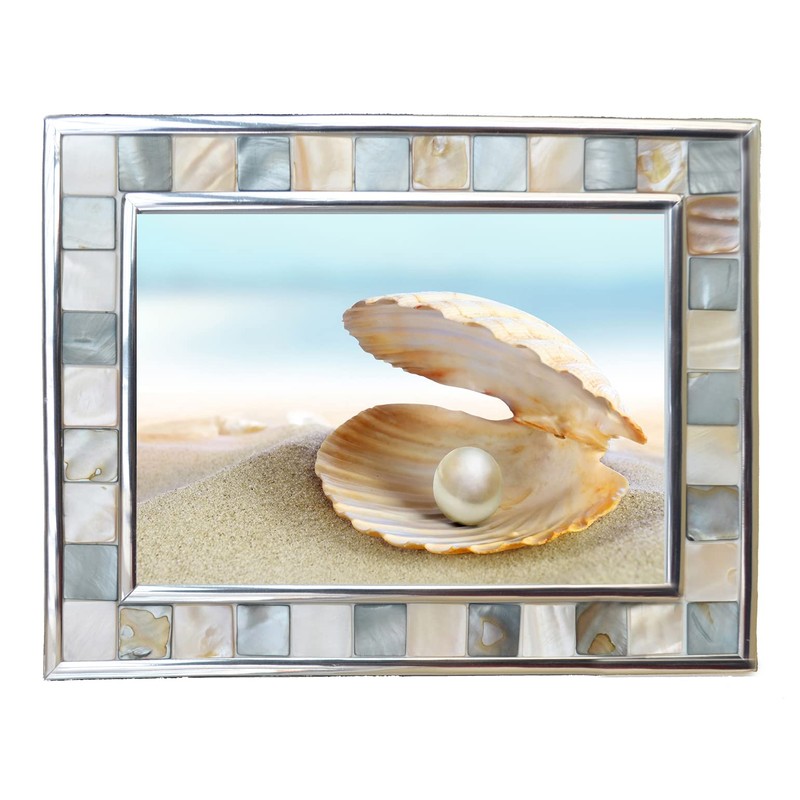 GIFTME 5 Baby Picture Frame 3.5x5 Mother of Pearl 3