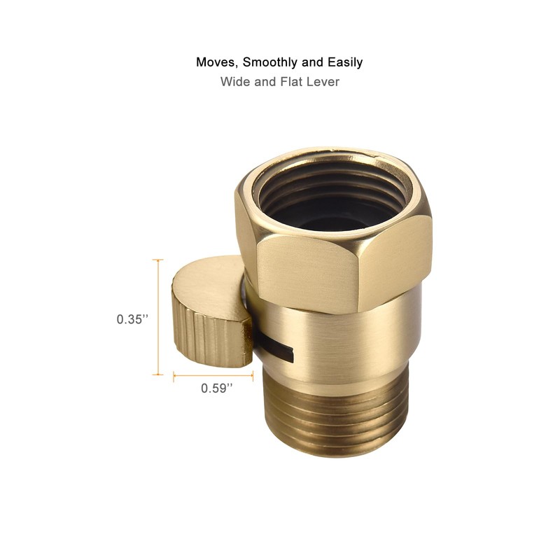 ChuangTim Brushed Nickel Water Flow Control Valve, G1/2" Shower Head