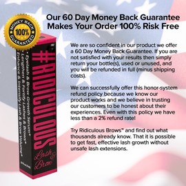 Ridiculous Lash and Brow - Eyelash & Eyebrow Growth Serum - For Fuller, Thicker, More Beautiful Eyelashes - Brows in WEEKS