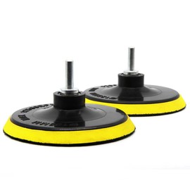 2 Pcs 4 Inch Hook and Loop Backing Plate Orbital Sander Polisher Backer Pads with 5/8"-11 Drill Adapter 2-Pcs