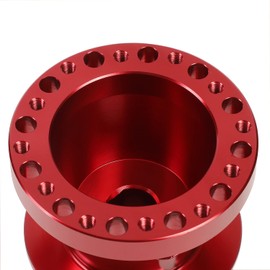 DNA Motoring HUB-ZTL-9061-RD Red Aluminum 6-Bolt Pattern Steering Wheel Hub Adapter Kit Compatible with 84-04 Mustang / 84-86 Ranger Thunderbird