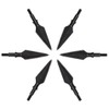 toparchery 6pcs Arrow Heads Black Steel Broadheads Screw-in Field Point