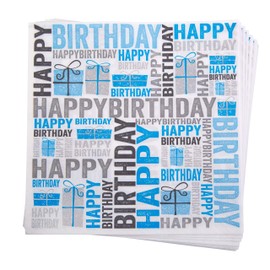 Neviti Happy Birthday Napkin, 23cm