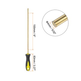 sourcing map 2pcs Diamond Chainsaw File 5/32"(4mm) Round Cut Sharpen Rasp with Plastic Handle for Chain Saw Polishing