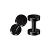BIG GAUGES Pair of Stainless Steel 10g Gauge 2.5mm Black