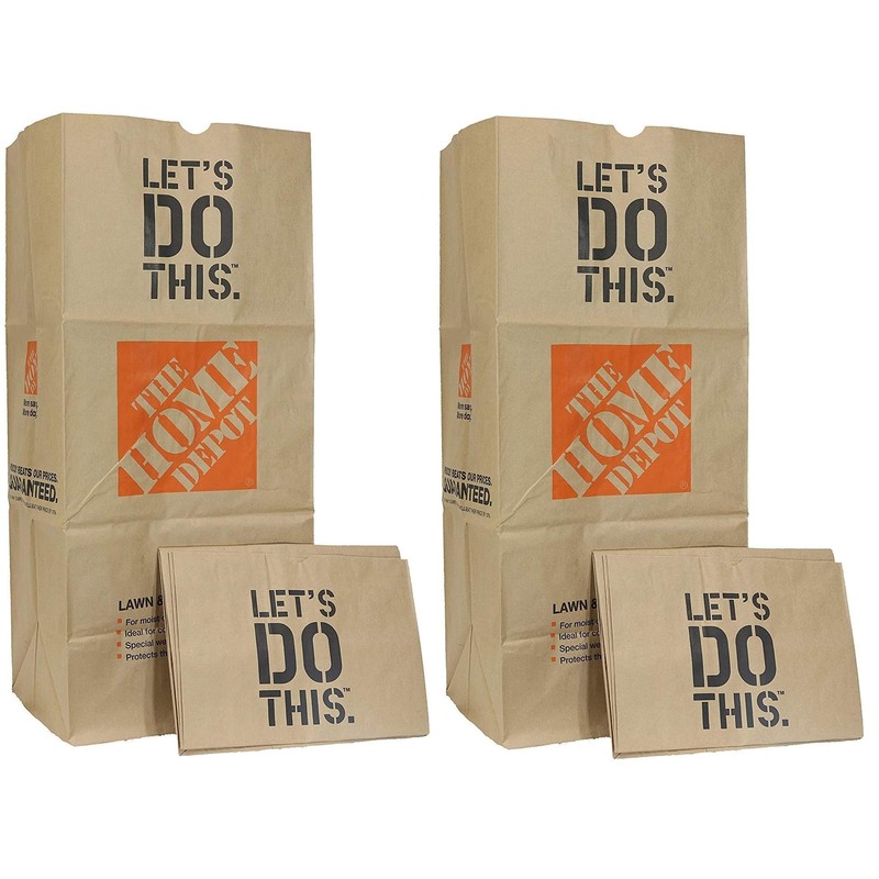 Home Depot Heavy Duty Brown Paper 30 Gallon Lawn and