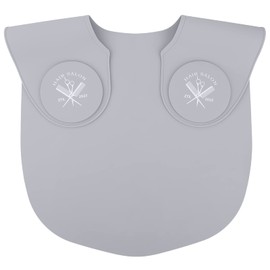 Segbeauty Cuello de corte de pelo, cuello cruzado de silicona más grande y largo, guía de almohadilla de tinte de pelo profesional para peluquería, coloración y permanente, protección de ropa gris