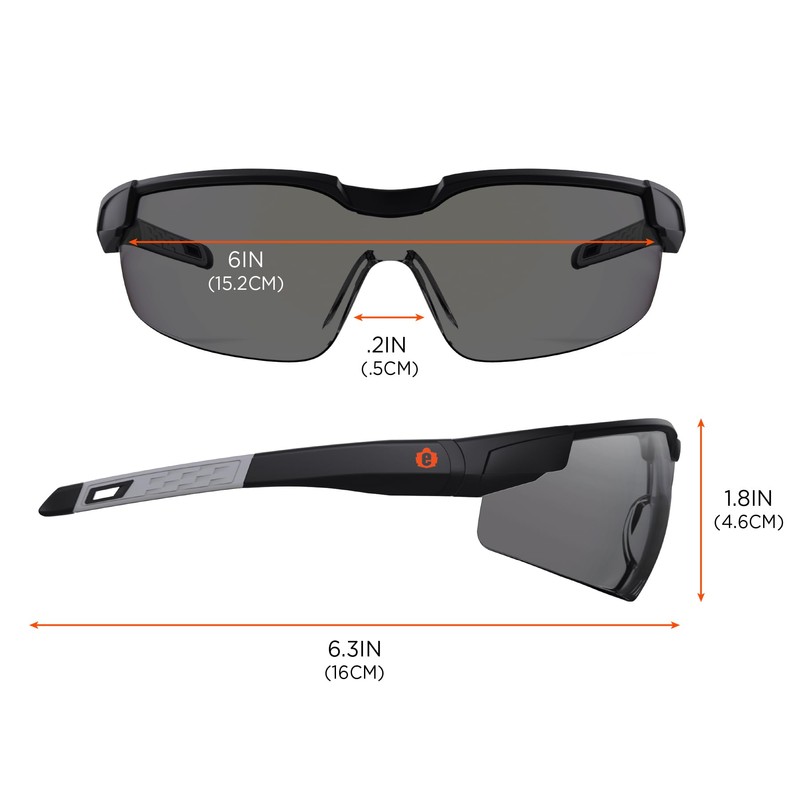 Ergodyne Skullerz Dellenger Anti Fog Safety Glasses with Adjustable Temples,