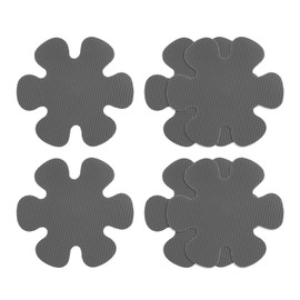 HARFINGTON 6pcs Non Slip Bathtub Stickers Bath Shower Floor 3.15" Anti-Slip Sticker Tape Flower Style Decals for Bathroom Kitchen Bathtub Treads Stairs, Gray