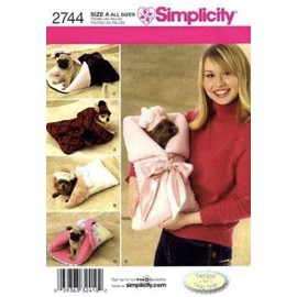Simplicity 2744 Sewing Pattern Dog Carrier Bed Beret Bonnet