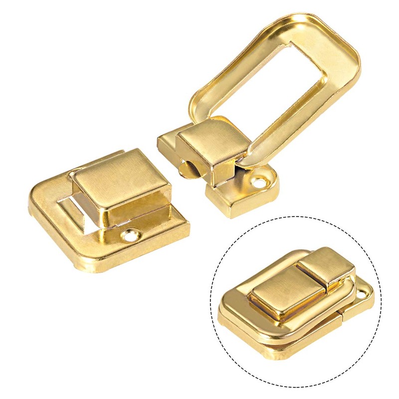 sourcing map Toggle Catch Lock, 48mm Retro Decorative Golden Hasp