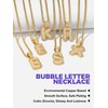 Richsteel Diamond Bubble Letter Necklace E Initial Chain for Men