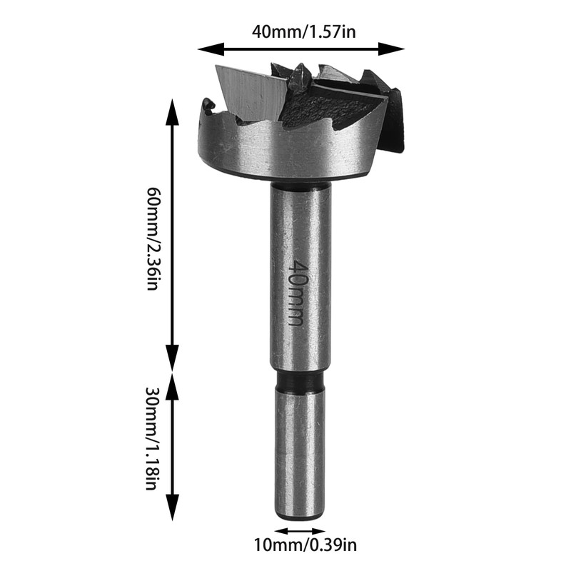 Forstner Drill Bit 40 mm for Hard and Softwood, Forstner
