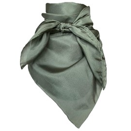 Wyoming Traders Solid Cowboy Wild Rag 100% Silk Scarf Bandana Multiple Colors L 34.5" and XL 42" (Sage, 34.5")