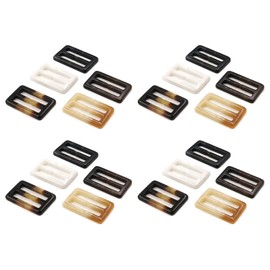 lasenersm 20Pcs 2" Rectangle Resin Buckle Waist Buckle Rectangle Resin Scarves Buckle Resin Silk Scarf Buckle T-shirt Buckle Belt Buckle for Clothing Belt Handbag Fashion Accessories, Color Random