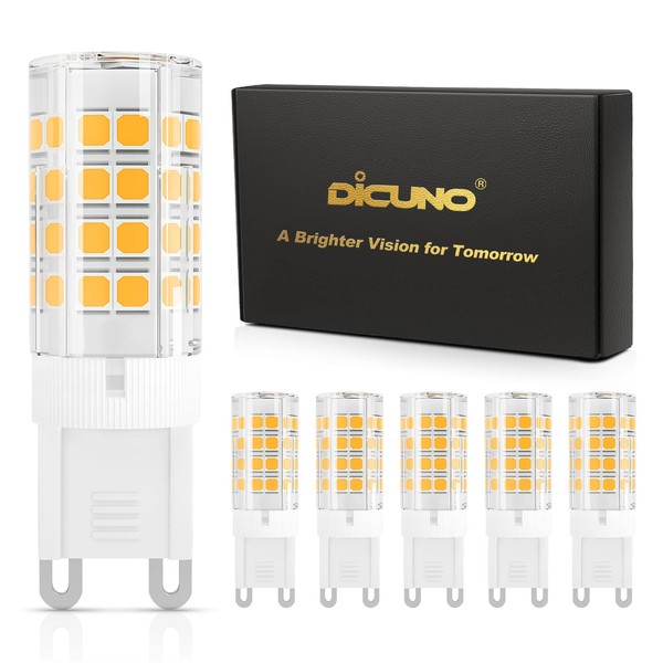 DiCUNO G9 LED Bulbs, Halogen Bulbs, 40W Equivalent, 4W, 450lm,