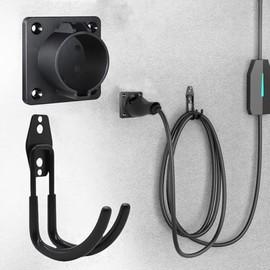 Soporte para cargador EV J1772, organizador de cables de carga, resistente y sin corte de cable, enchufe eléctrico para coche, boquilla, muelle