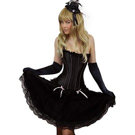 Yummy Bee - Black Tulle Skirts Women - Plus Size Skirts 6-26 - Lace Black Layered Skirt - Retro Dance Black Burlesque Tulle Skirt (16)