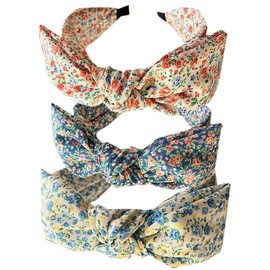 Wide Headband for Women, Knotted Hair Band, Fabric Headband, Hoop Twist Headband, Hair Accessories for Girls (CWidHuaBow2)