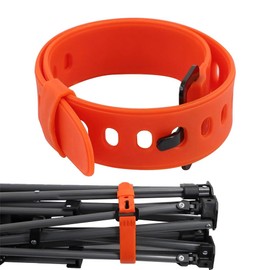 Hopbucan 5Piece Cargo Tie Down Luggage Lash Belt Strap Cargo Storage Belt Buckle Rubber Orange Short