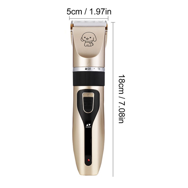 Pet Grooming Clippers Professional Low Noise USB Rechargeable Electric Cat