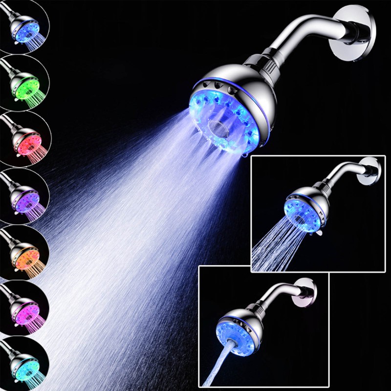 LED Shower Head 7 Color Flash Light Automatically Changing Shower