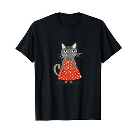 Pretty Cat Polka Dot Dress Costume for Adults and Kids T-Shirt