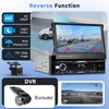 Podofo Upgrade Wireless CarPlay Single Din Radio 7 Inch Flip