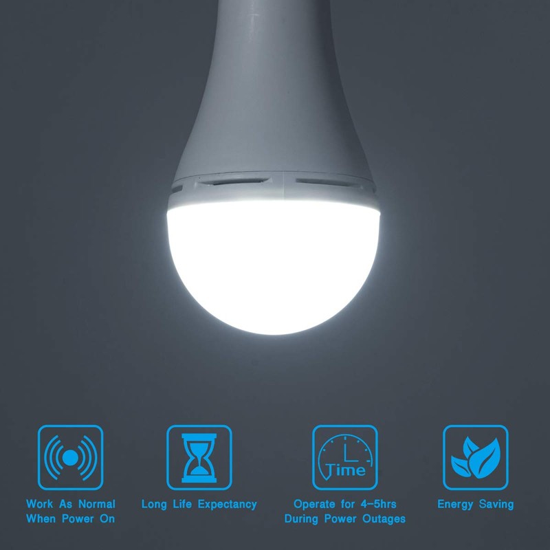 20 Pack HOLDWILL Rechargeable Emergency LED Bulb, Multi-Function Battery Backup
