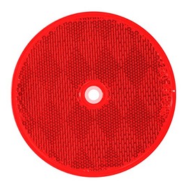 GG Grand General 80824 Round Red 3-1/4” Reflector with Center Mounting Hole for Trucks, Towing, Trailers, RVs and Buses, 1 Pack