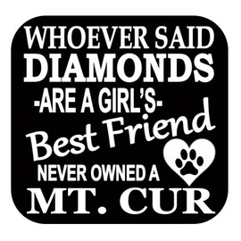 Mountain Cur Diamonds TP 501 Sticker 6" Decal rescue dog squirrel hunting